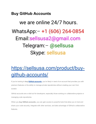 Buy GitHub Accounts - Reliable, Fast, & Cheap from $2.00