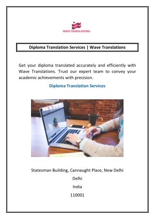 Diploma Translation Services | Wave Translations