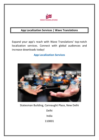 App Localization Services | Wave Translations