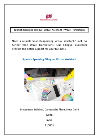 Spanish Speaking Bilingual Virtual Assistant | Wave Translations