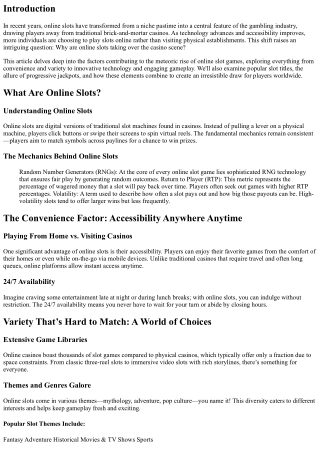 Why Online Slots Are Taking Over the Casino Scene