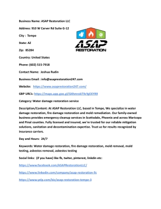 ASAP Restoration LLC