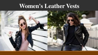 women's leather vests