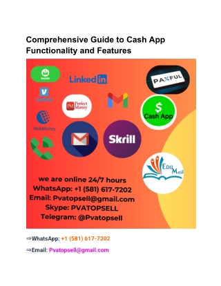 Top 05 Sites To Buy Verified Cash App Accounts In This Year