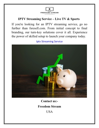 IPTV Streaming Service – Live TV & Sports
