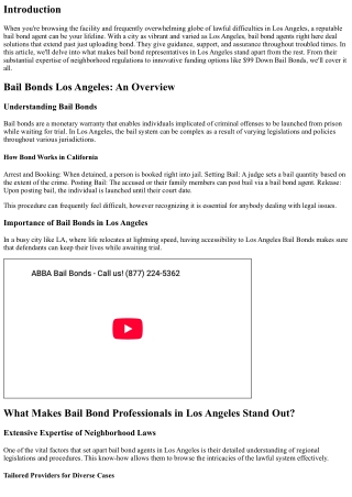 Bail Bond Agents in Los Angeles: What Makes Them Attract attention?