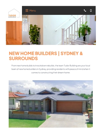 Custom Home Builders Western Sydney