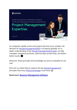 Project Management Principles every Resource Manager must Know