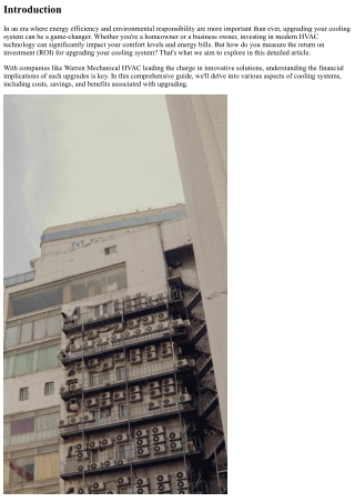 Analyzing the ROI on Upgrading Your Cooling System