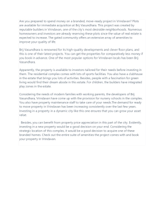 Sacred Plots in Vrindavan – Land of Krishna