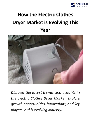 Electric Clothes Dryer Market