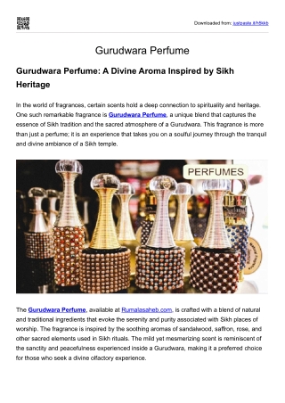 Gurudwara Perfume