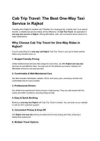 Cab Trip Travel_ The Best One-Way Taxi Service in Rajkot (1)