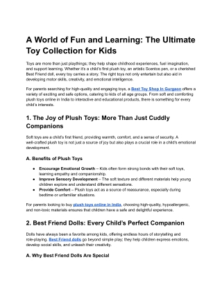 A World of Fun and Learning_ The Ultimate Toy Collection for Kids