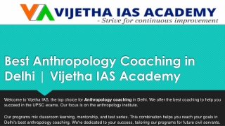 Best Anthropology Coaching in Delhi
