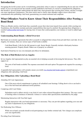 What Defendants Ought To Know About Their Responsibilities After Uploading a bai