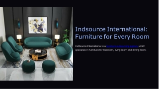 Indsource International | Premier Furniture Sourcing & Outsourcing Agency
