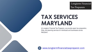 Longterm Financial Tax Preparers – Expert Tax Services in Maryland