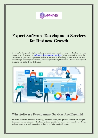 Expert Software Development Services for Business Growth