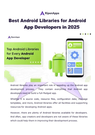 Best Android Libraries for Android App Developers in 2025