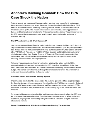 Andorra’s Banking Scandal_ How the BPA Case Shook the Nation