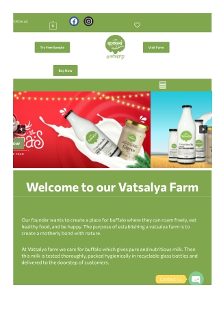 Buy Organic Milk and Ghee Online | Vatsalya Farms Kolhapur