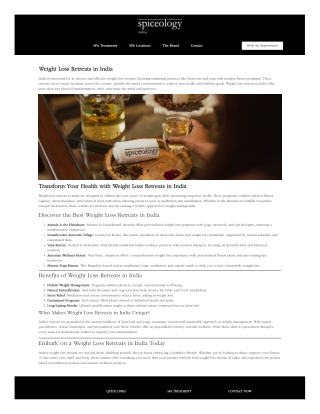 Weight Loss Retreats in India