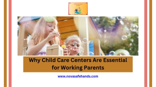 Why Child Care Centers Are Essential for Working Parents