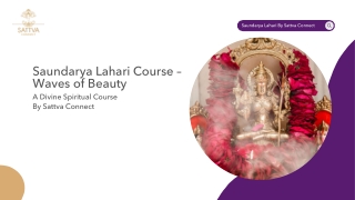 Saundarya Lahari Online Course - Sattva Connect