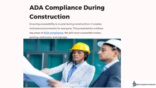 ADA Compliance During Construction