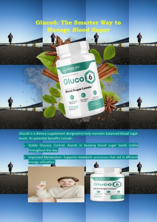 Gluco6: The Smarter Way to Manage Blood Sugar