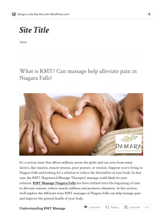 What is RMT Can massage help alleviate pain in Niagara Falls