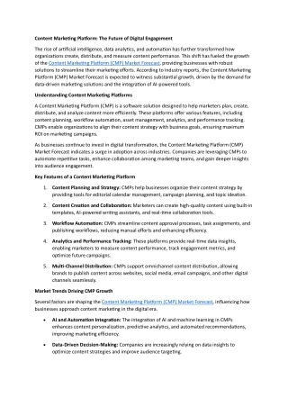 Content Marketing Platform: The Future of Digital Engagement