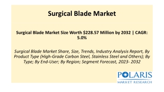 Surgical Blade Market Growth & Forecast Industry Insights 2024-2032