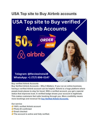 USA Top site to Buy Airbnb accounts