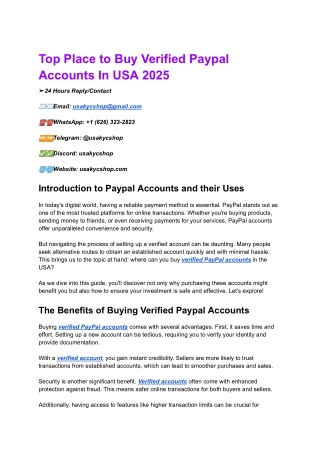 Top Place to Buy Verified Paypal Accounts In USA 2025 (1)