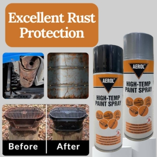 AerolⓇ High-Temperature Paint Spray, Grade 6351 (Silver) & 6352 (Flat Black)