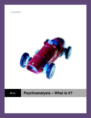 Psychoanalysis, What is it?