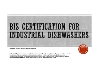 BIS_Certification_For_Industrial_Dishwashers