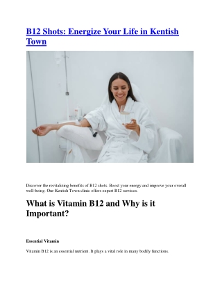 B12 Shots in Kentish Town