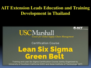 AIT Extension Leads Education and Training Development in Thailand