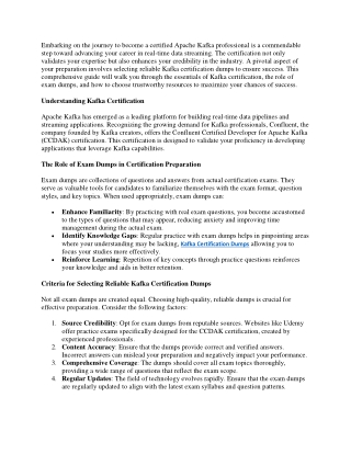 Kafka Certification Dumps