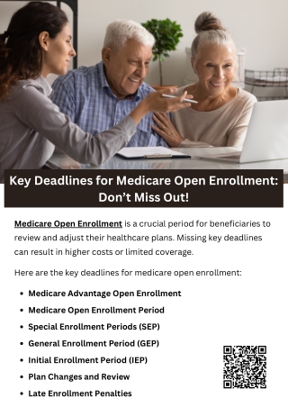 Key Deadlines for Medicare Open Enrollment: Don’t Miss Out!