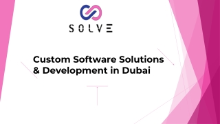 Custom Software Solutions & Development in Dubai