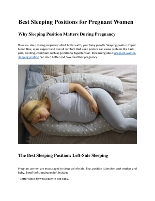 Explore Best pregnant women sleep position: Pregnancy Counselors