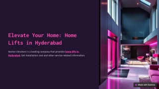 Home Lift Company in Hyderabad