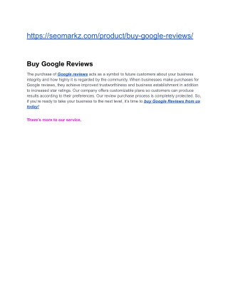 Buy Google Reviews