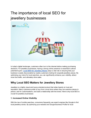 The importance of local SEO for jewellery businesses