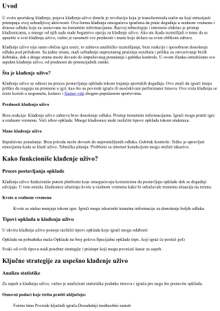 Klađenje uživo: Prednosti i Mane