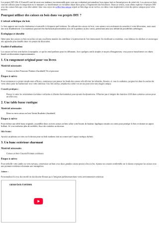 10 Projets DIY avec des caisses bois que vous allez adorer